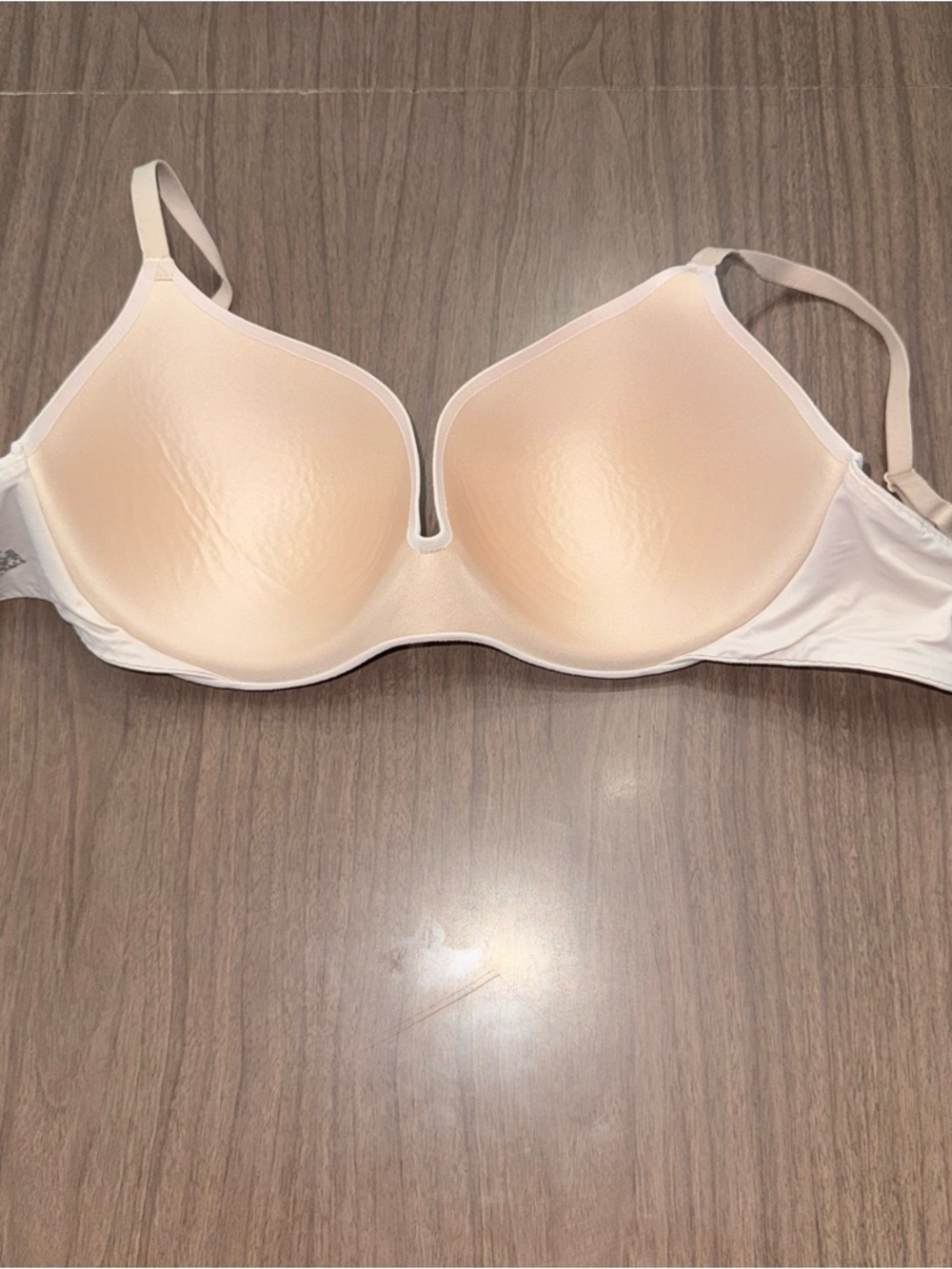 Auden‎ Embedded Wire Demi Bra Cream Nude Size 36D Lined Lightly Padded T Shirt - Picture 3 of 5